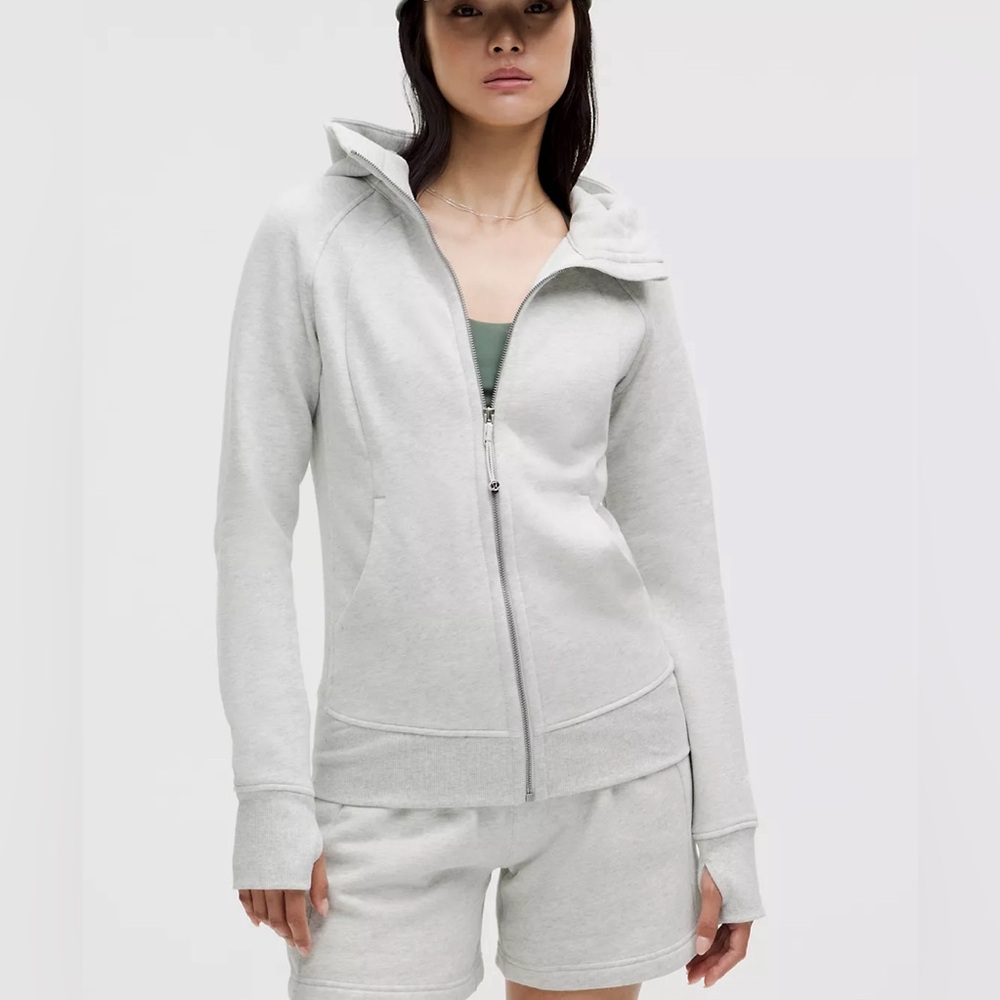 Lululemon Scuba Full-Zip Hoodie Women’s Heathered Core Ultra Light Grey Size 6